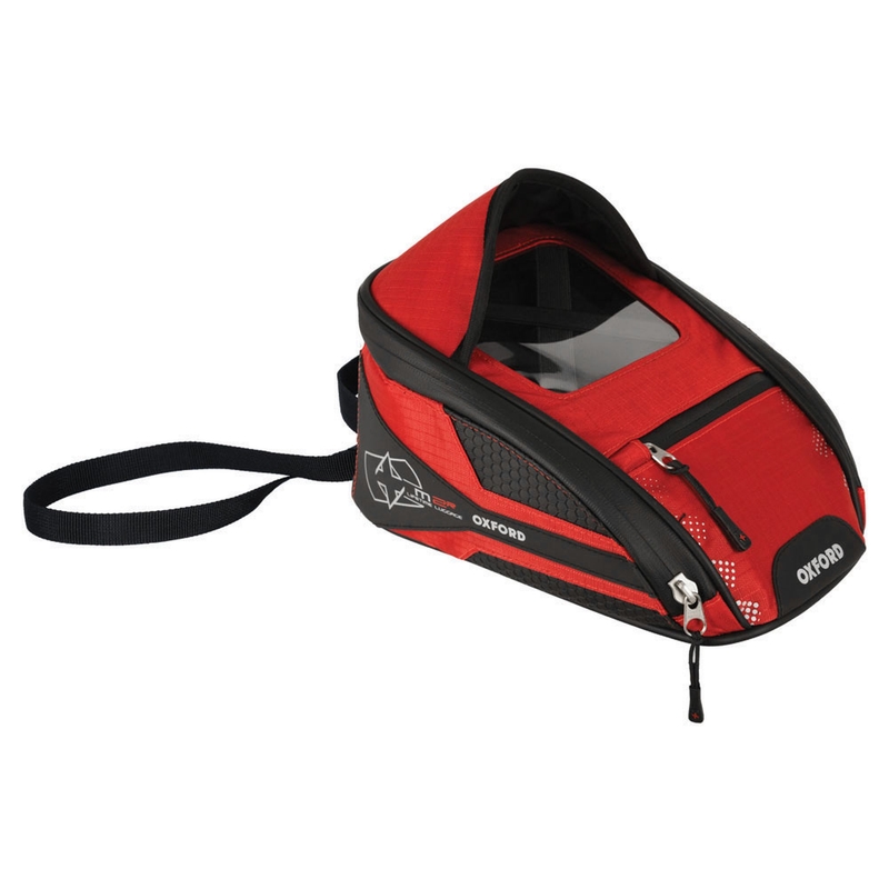 Tankrucksack für Motorrad Oxford M2R schwarz-rot