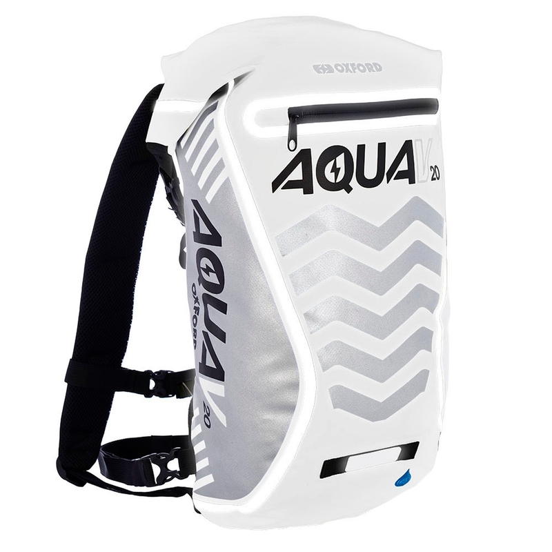 Oxford Aqua V20 Extreme Visibility Wasserdichter Rucksack weiß-grau