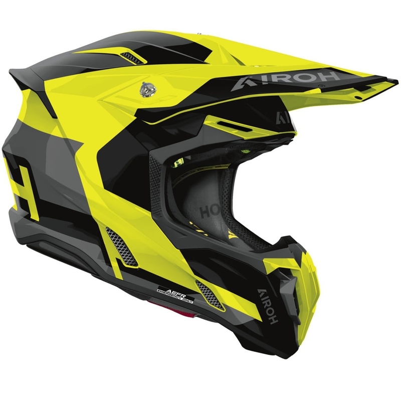 Airoh Twist 3 Fancy Motocrosshelm glänzendes Fluogelb