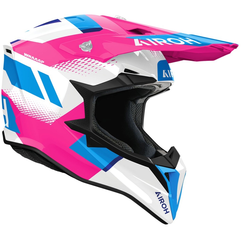 Airoh Wraaap Vision Motocross-Helm glänzend rosa