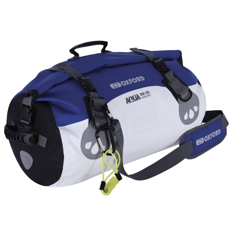 Wasserdichte Oxford Aqua RB-30 Rolltasche weiß-blau