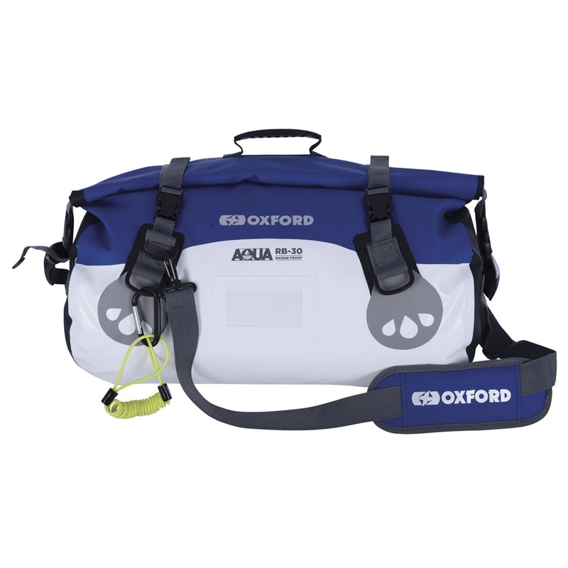 Wasserdichte Oxford Aqua RB-30 Rolltasche weiß-blau