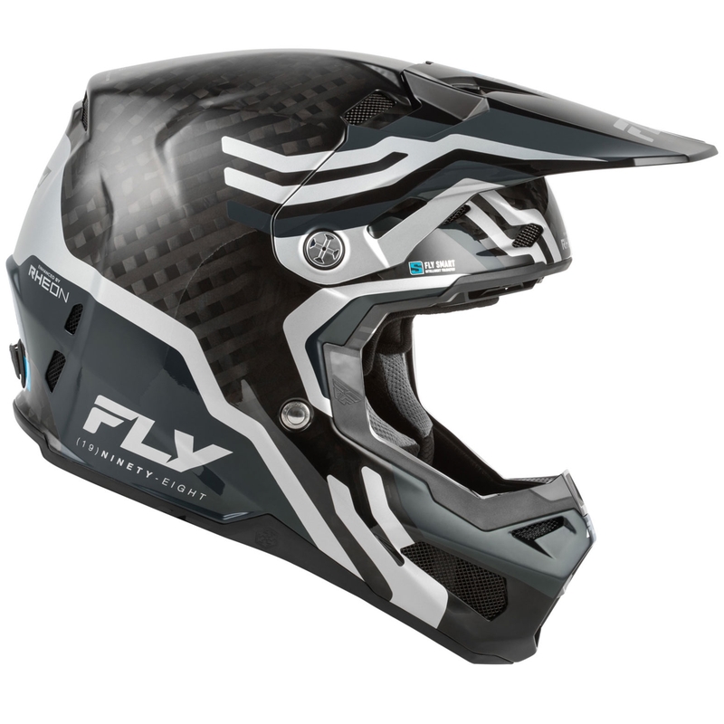 FLY Racing Formula S Carbon Byte Motocrosshelm carbon-grau-silber