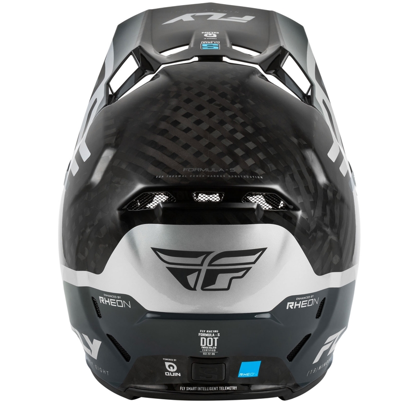 FLY Racing Formula S Carbon Byte Motocrosshelm carbon-grau-silber
