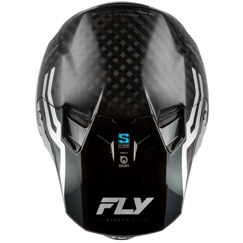 FLY Racing Formula S Carbon Byte Motocrosshelm carbon-grau-silber