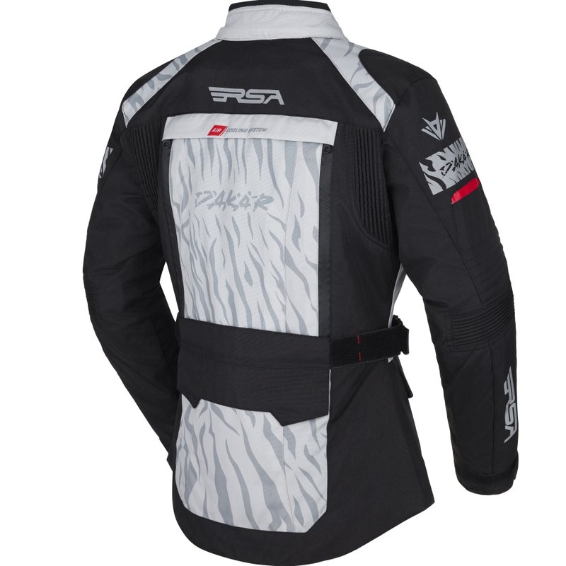 RSA Dakar 2 Damen Motorradjacke schwarz-grau-rot