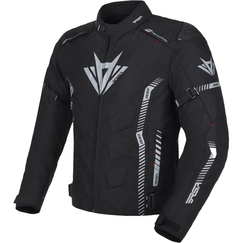 Motorradjacke RSA Rider schwarz-grau-rot