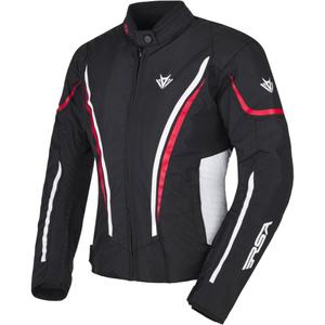 Damen RSA Wasp Schwarz, Weiß und Rot Motorradjacke