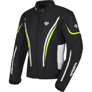 Damen-Motorradjacke RSA Wasp schwarz-weiß-fluogelb