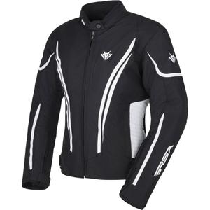 RSA Wasp Schwarz-Weiß Motorradjacke für Frauen