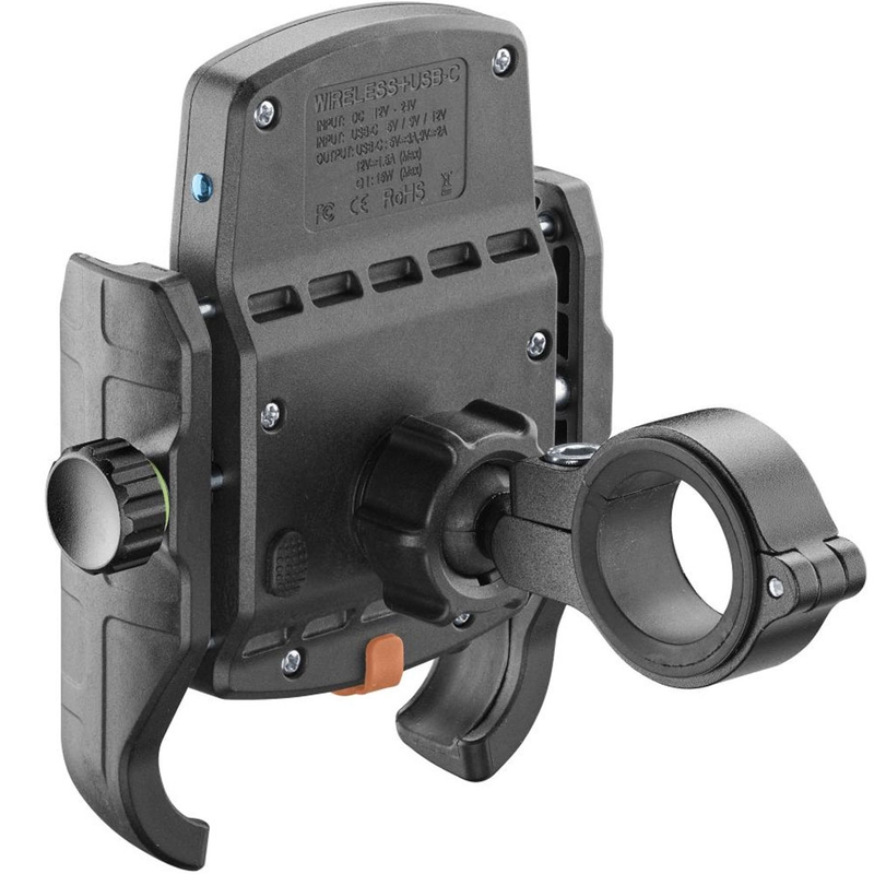 Interphone Crab Telefonhalter mit kabellosem Laden und USB-C schwarz