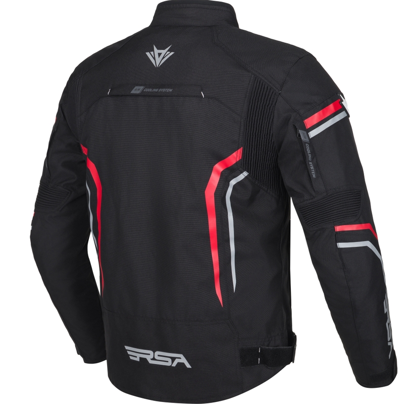 RSA Compact 2 Motorradjacke schwarz-grau-rot