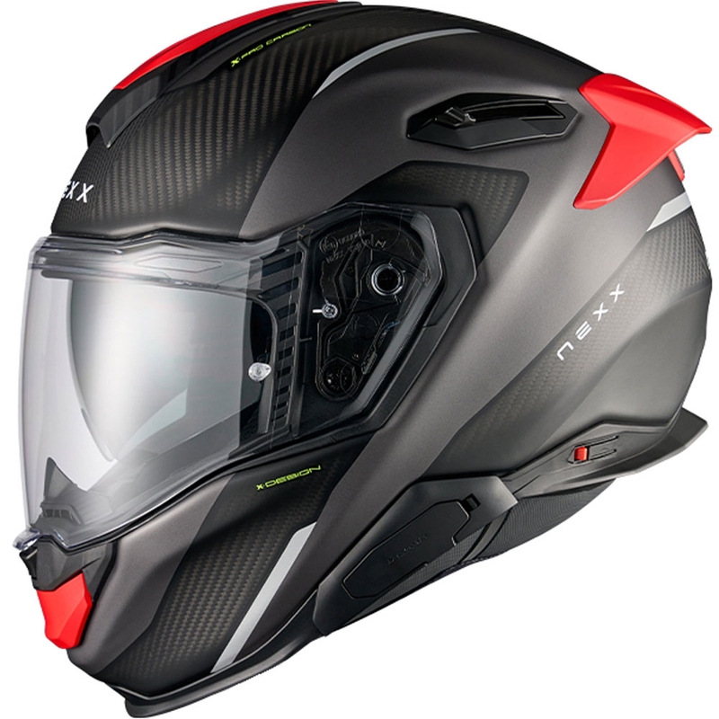 Nexx X.TR Rush Integralhelm Motorrad matt schwarz-rot