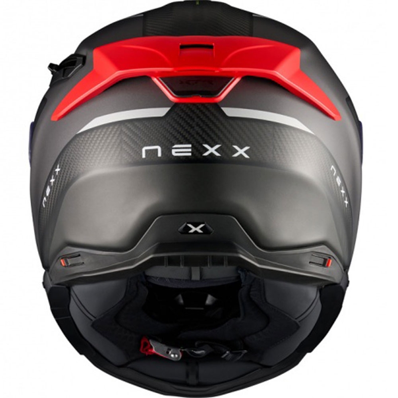 Nexx X.TR Rush Integralhelm Motorrad matt schwarz-rot