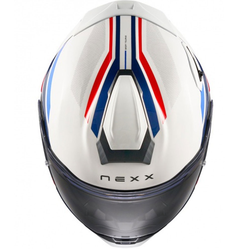 Nexx X.TR Quanta Integralhelm Motorrad weiß-blau