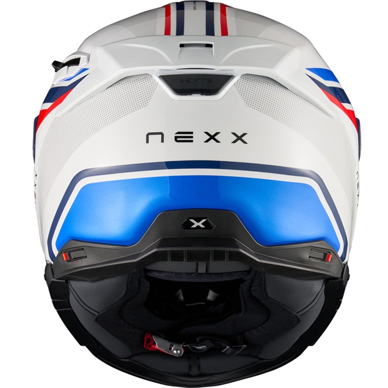 Nexx X.TR Quanta Integralhelm Motorrad weiß-blau