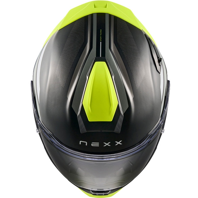 Nexx X.TR Quanta Integralhelm Motorrad matt schwarz-fluo gelb