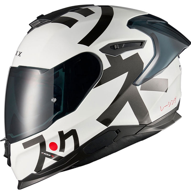 Integralhelm Motorrad Nexx Y.100R Nippon weiß