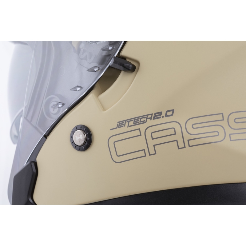Cassida Jet Tech 2.0 RoTo Jet Face Motorradhelm, matt sand-schwarz-grau