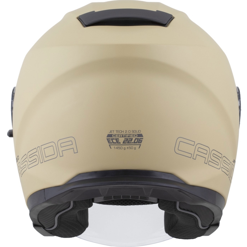 Cassida Jet Tech 2.0 RoTo Jet Face Motorradhelm, matt sand-schwarz-grau
