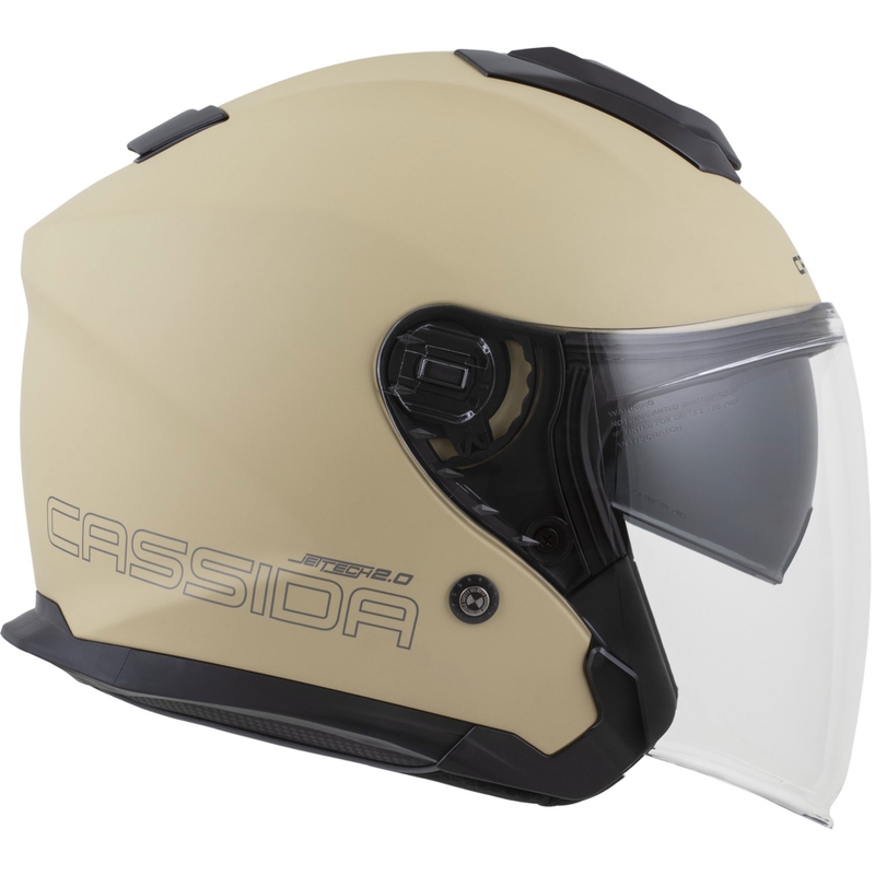Cassida Jet Tech 2.0 RoTo Jet Face Motorradhelm, matt sand-schwarz-grau