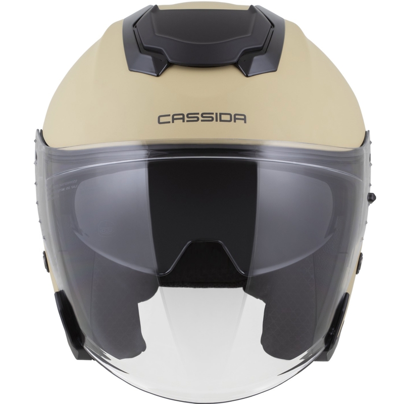 Cassida Jet Tech 2.0 RoTo Jet Face Motorradhelm, matt sand-schwarz-grau