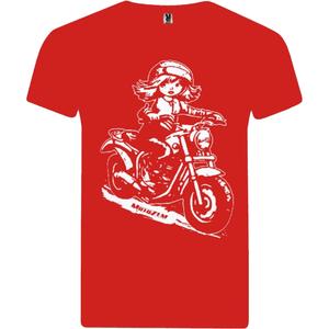 MotoZem Mädchen-T-Shirt – Biker-Rot