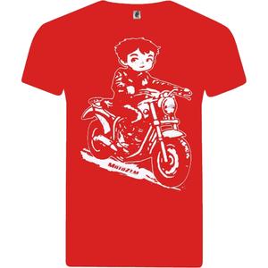 Kinder-Jungen-T-Shirt MotoZem Biker rot