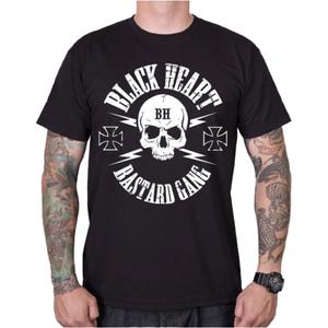 Herren-T-Shirt Black Heart Bastard Totenkopf schwarz