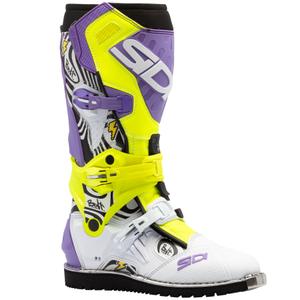Motorradstiefel SiDi Crossair HD End BB002 lila-gelb-weiß