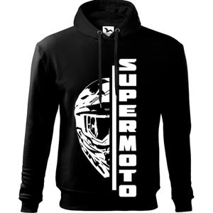 Herren-Kapuzenpullover SUPERMOTO schwarz