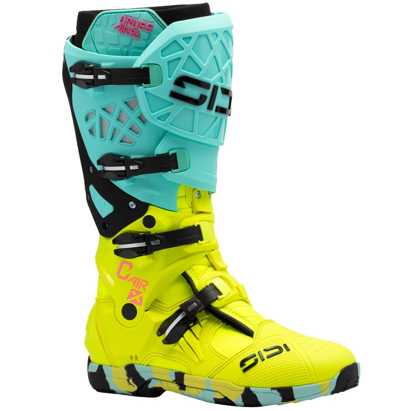 SiDi Crossair X Motorradstiefel mint-fluoreszierend gelb