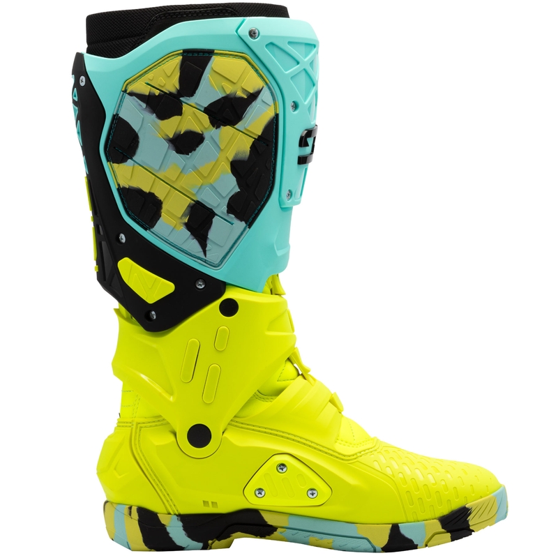 SiDi Crossair X Motorradstiefel mint-fluoreszierend gelb