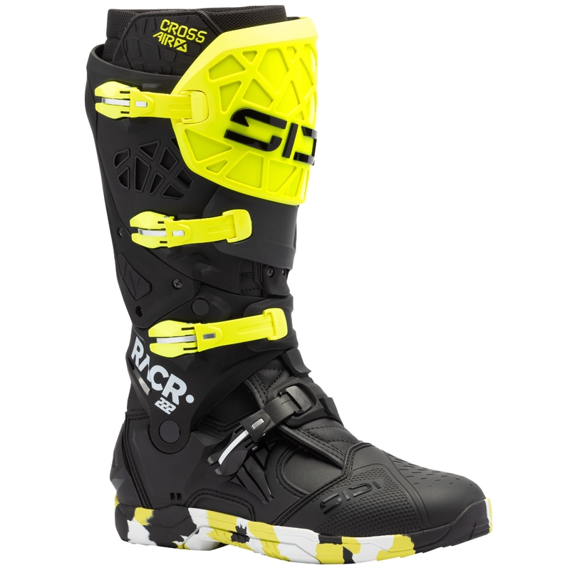 Motorradstiefel SiDi Crossair X RACR002 fluoreszierend gelb-schwarz