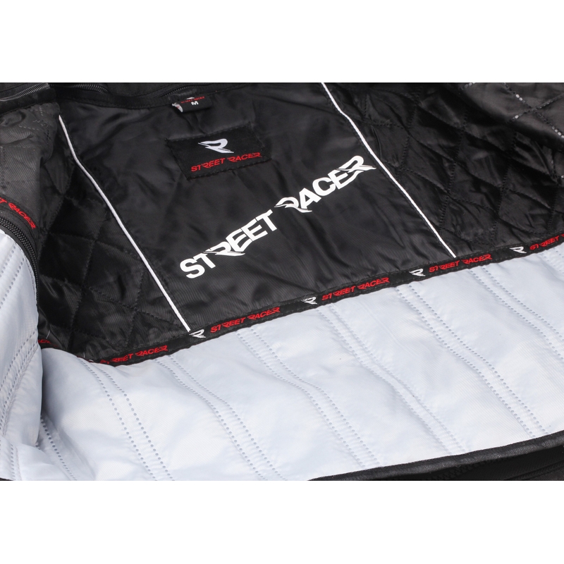 Street Racer Bexter schwarz-weiß-fluo gelb Motorradjacke Ausverkauf
