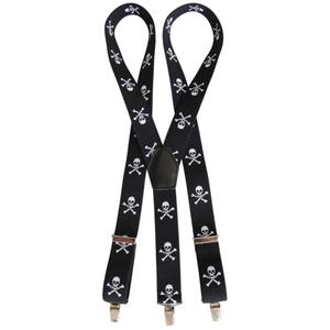 Hosenträger mit Totenkopfmotiv
