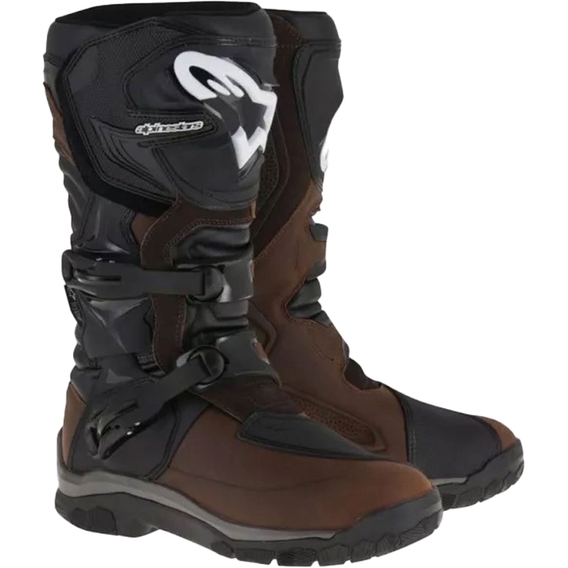 Alpinestars Corozal Abenteuer geölt Drystar braun und schwarz Motorradstiefel