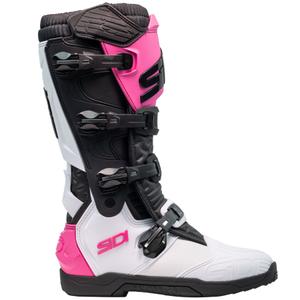 SiDi X Power SC Motorradstiefel weiß-schwarz-rosa