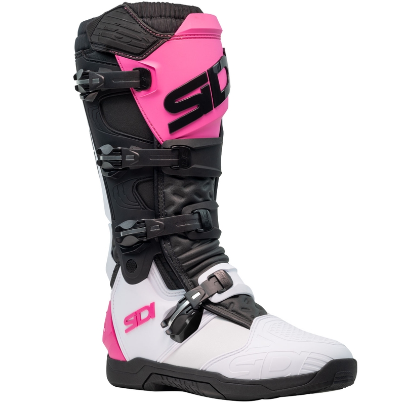 SiDi X Power SC Motorradstiefel weiß-schwarz-rosa