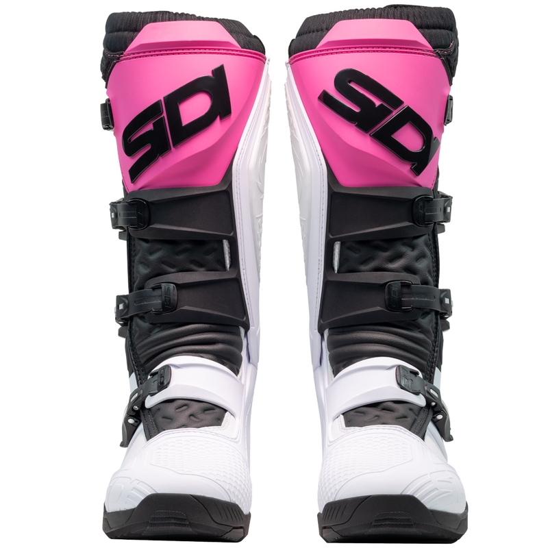 SiDi X Power SC Motorradstiefel weiß-schwarz-rosa