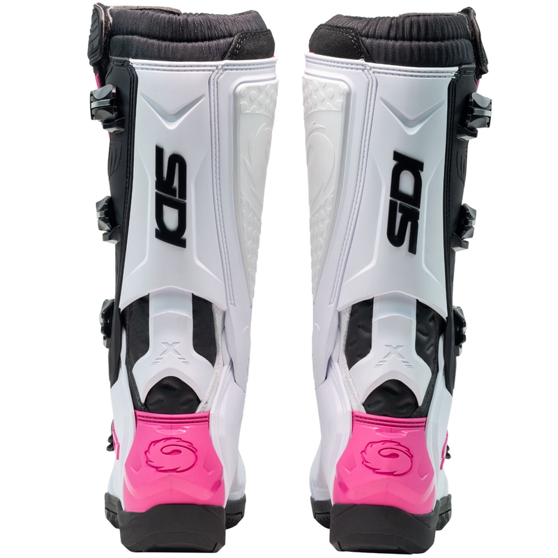 SiDi X Power SC Motorradstiefel weiß-schwarz-rosa