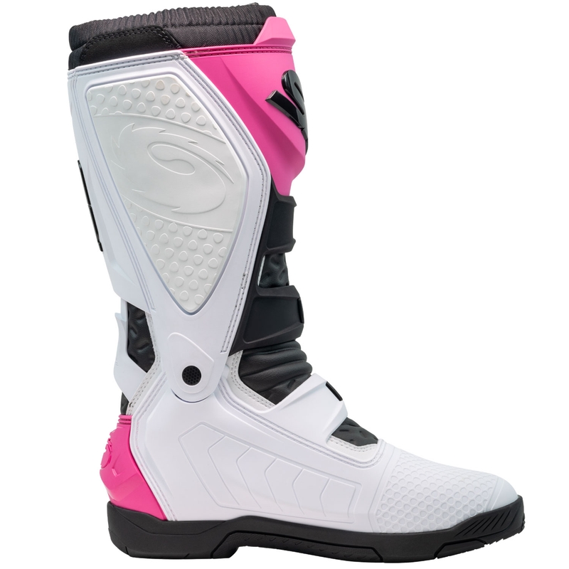 SiDi X Power SC Motorradstiefel weiß-schwarz-rosa