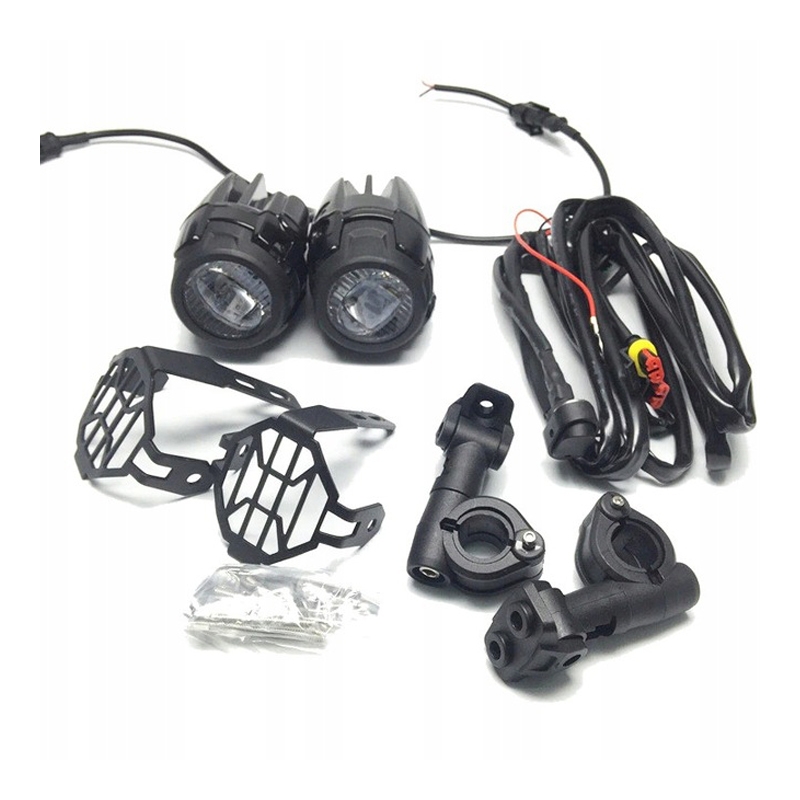 Zusätzliche LED-Leuchten von St Tuning mit Schutzabdeckung für BMW R1200 GS und R1250 GS LC 2013-2019