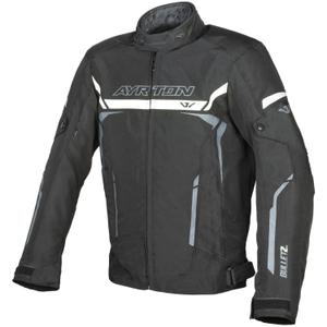 Ayrton Bullet II Motorradjacke schwarz-weiß-grau