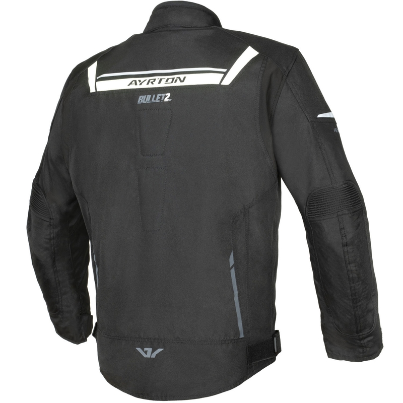 Ayrton Bullet II Motorradjacke schwarz-weiß-grau