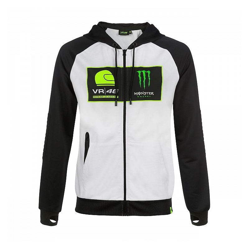 Sweatshirt VR46 Valentino Rossi RIDERS ACADEMY MONSTER Fleece weiß-schwarz