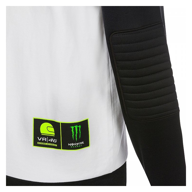 Sweatshirt VR46 Valentino Rossi RIDERS ACADEMY MONSTER Fleece weiß-schwarz
