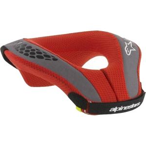 Alpinestars Sequence Jugend Schwarz-Rot-Grau-Fuo Gelb Kinder Neckwarmer