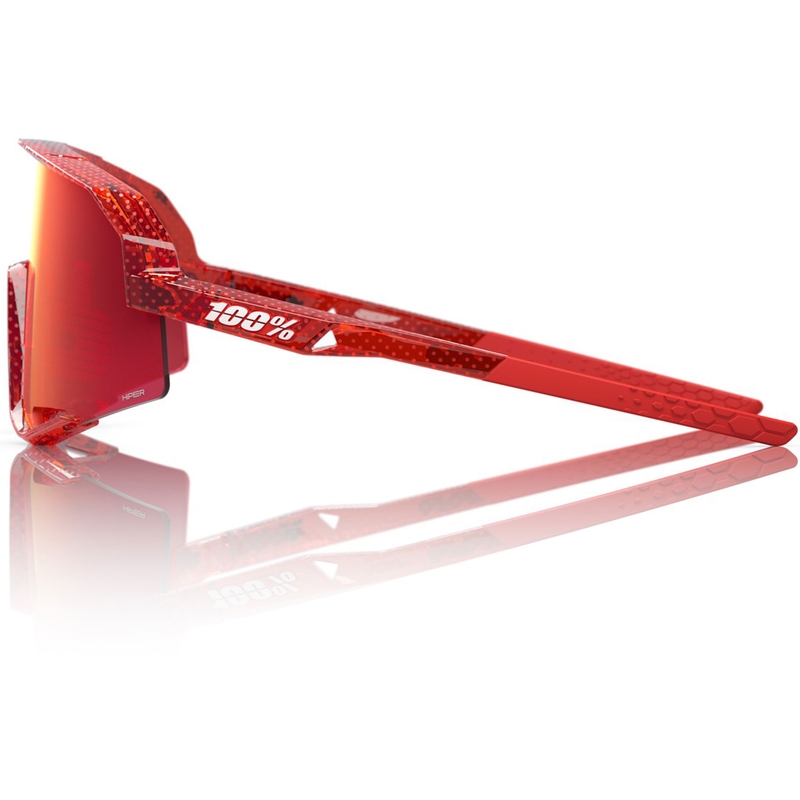 100% Slendale Sonnenbrille mit HIPER Fire roten Gläsern