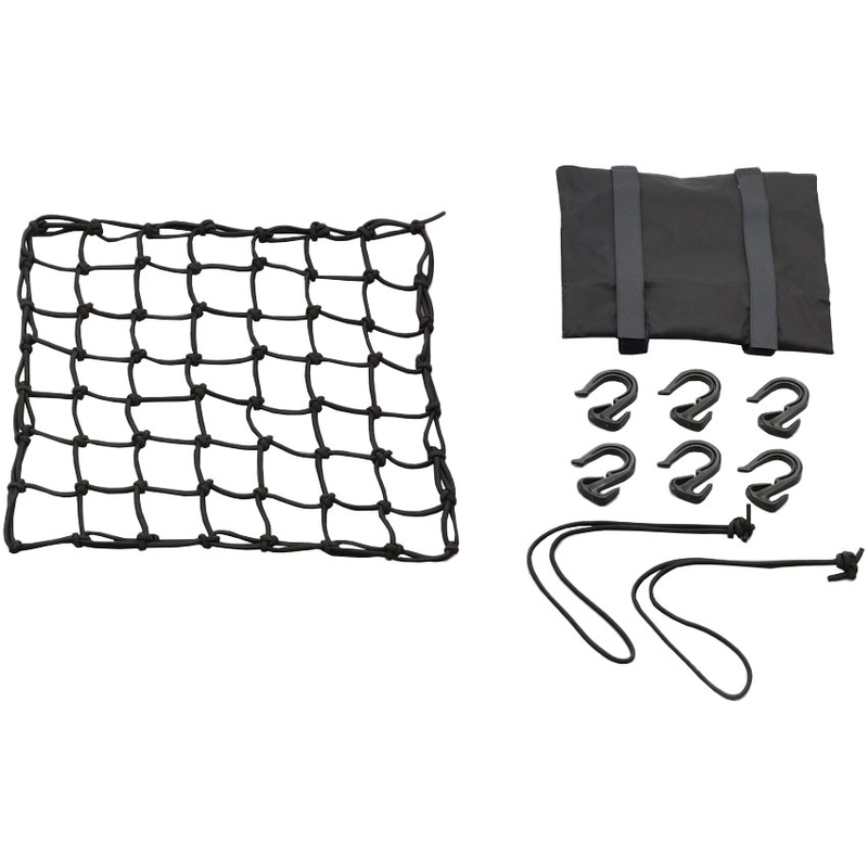 Flexibles Motorrad-Gepäcknetz mit Kunststoffhaken Daytona 30 x 30 cm schwarz
